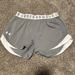 Under Armour Women's Athletic Gray and White Shorts